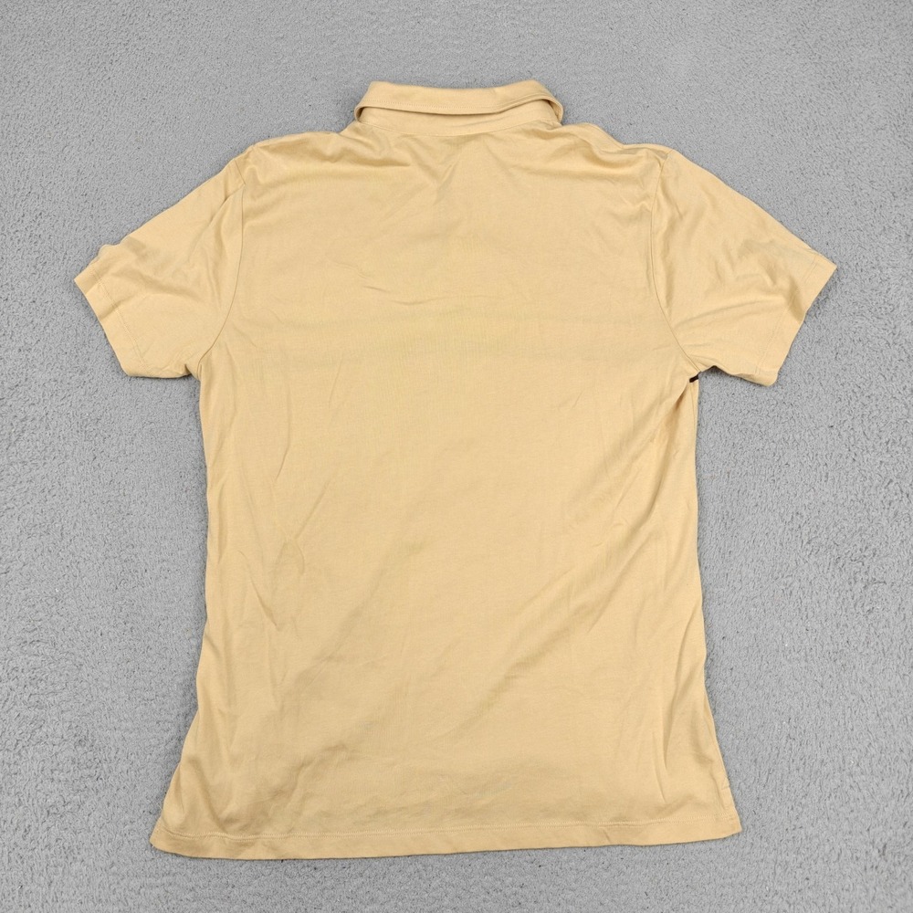 Marine Layer Polo Shirt Mens M Beige Graphic Stripe Short Sleeve Cotton Modal - Picture 4 of 7